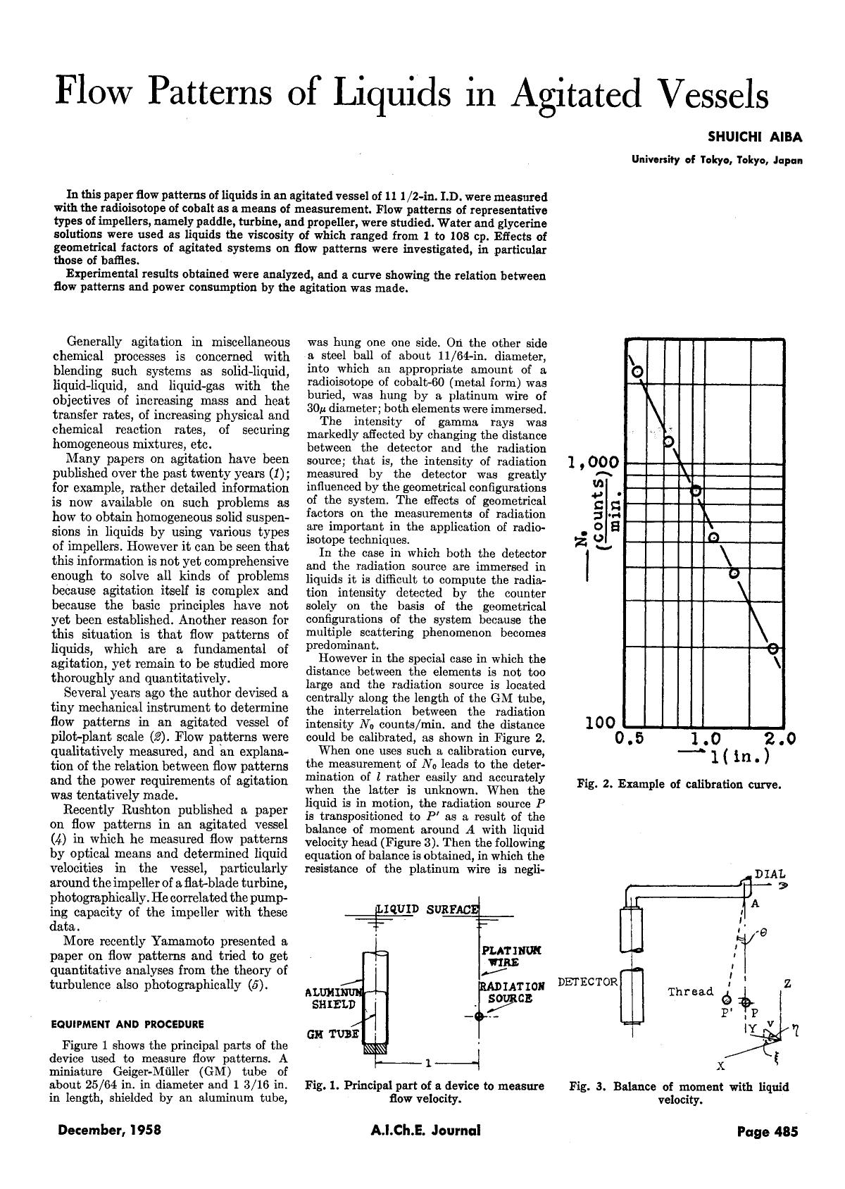 Flow patterns of liquids in agitated vessels by Unknown
