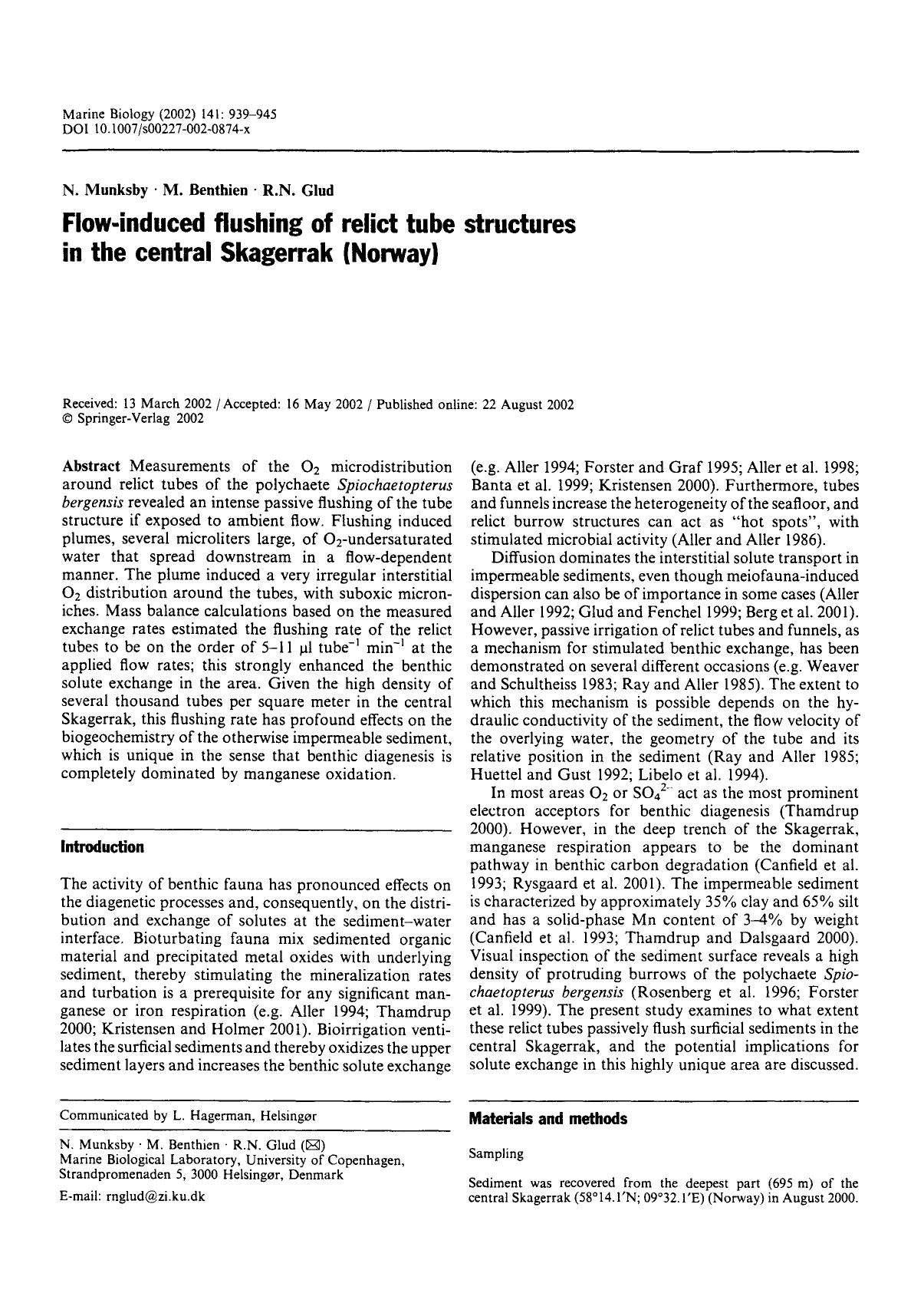 Flow-induced flushing of relict tube structures in the central Skagerrak (Norway) by Unknown