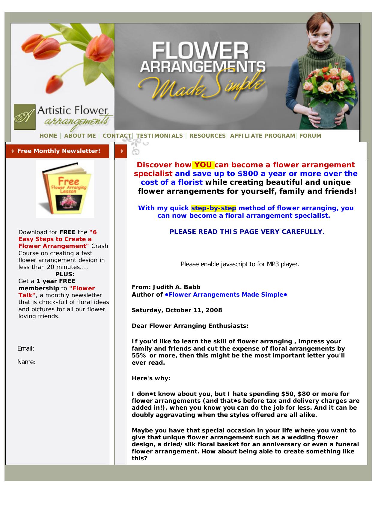 Flower Arrangements Made Simple. by Best of Kuszter's Collection