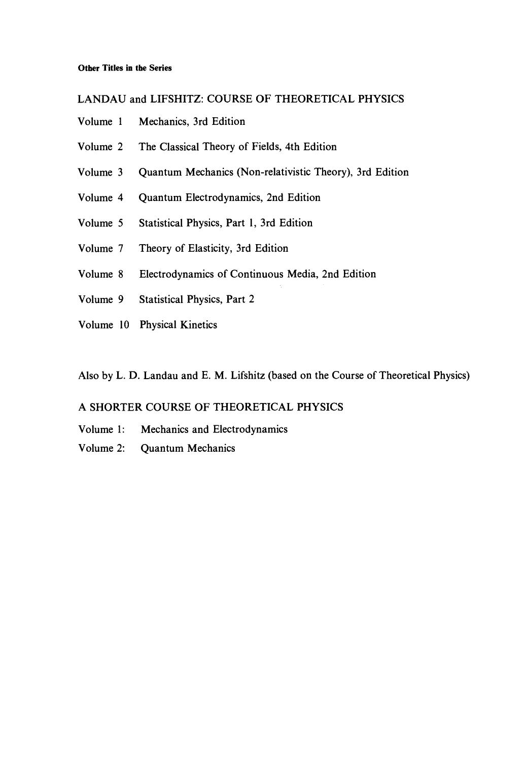 Fluid Mechanics. Landau and Lifshitz: Course of Theoretical Physics, Volume 6 by L.D. Landau and E. M. Lifshitz (Auth.)