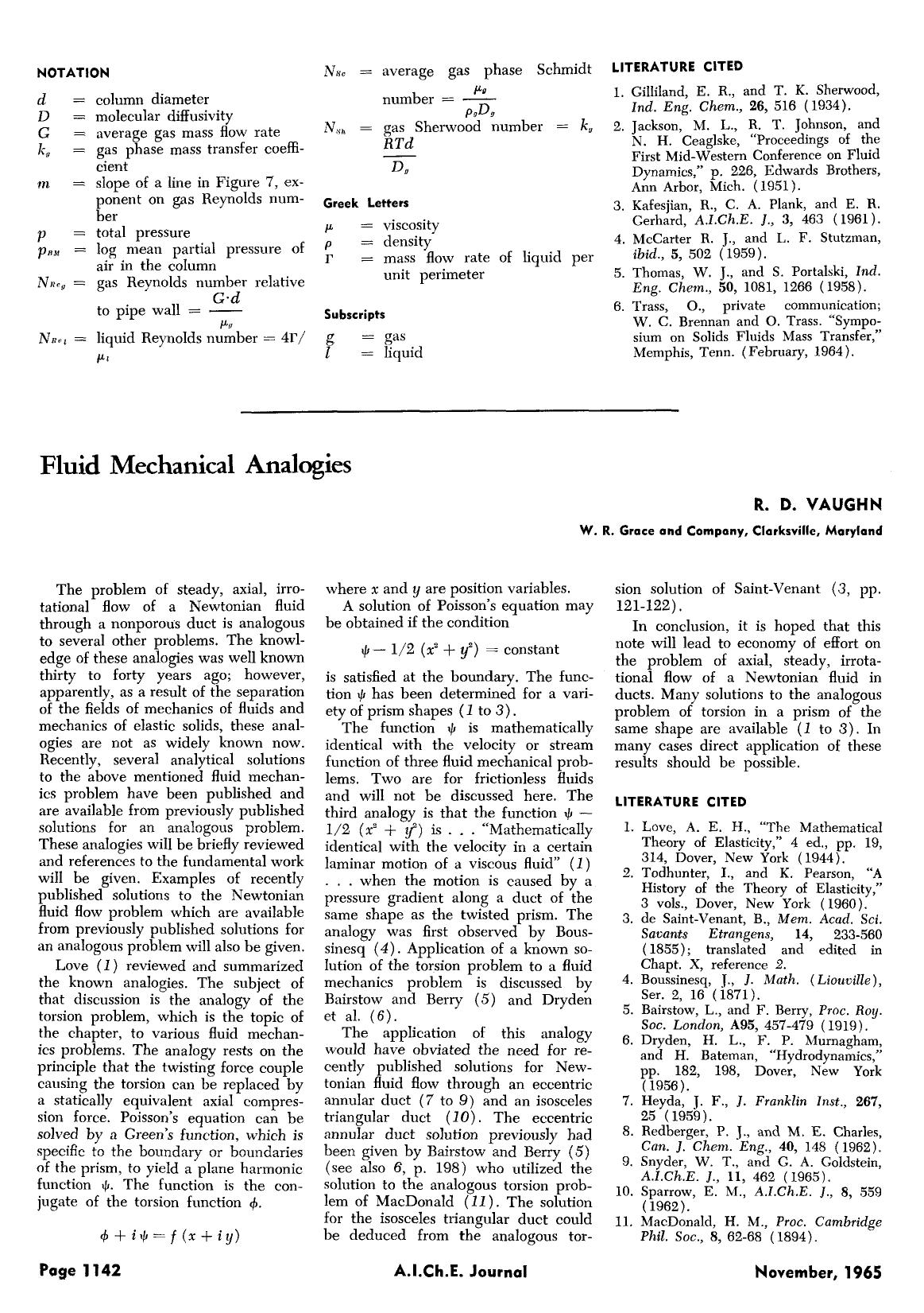 Fluid mechanical analogies by Unknown