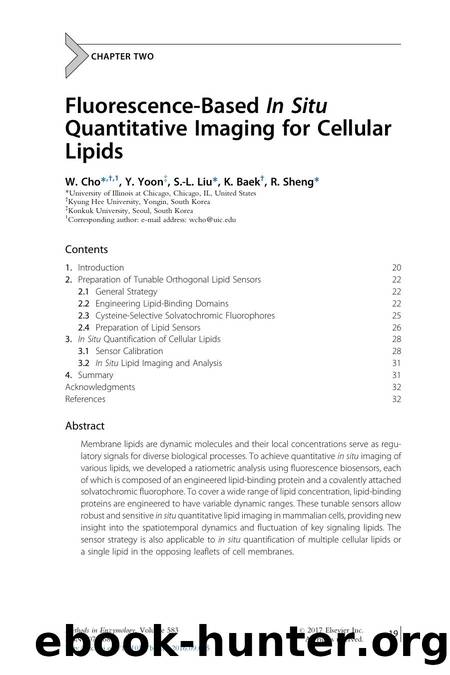Fluorescence-Based In Situ Quantitative Imaging for Cellular Lipids by W. Cho & Y. Yoon & S.-L. Liu & K. Baek & R. Sheng