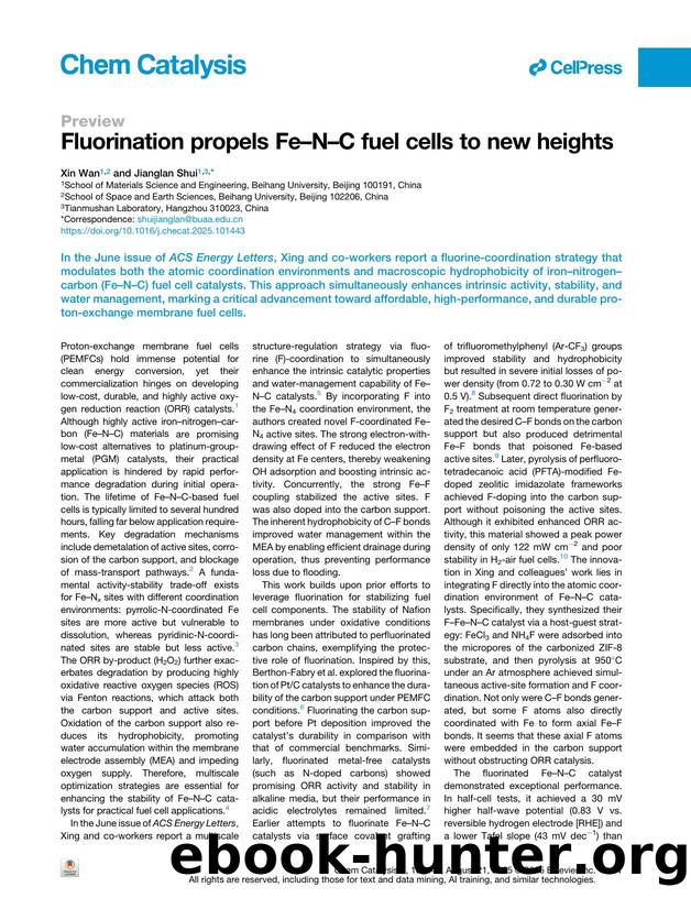 Fluorination propels Fe-N-C fuel cells to new heights by Xin Wan & Jianglan Shui