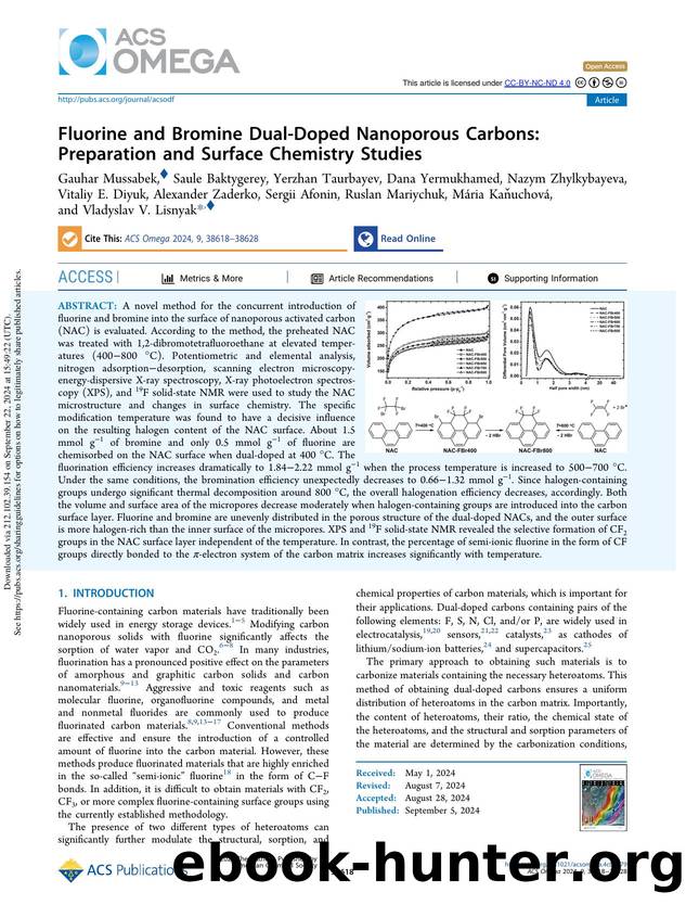 Fluorine and Bromine Dual-Doped Nanoporous Carbons: Preparation and Surface Chemistry Studies by unknow