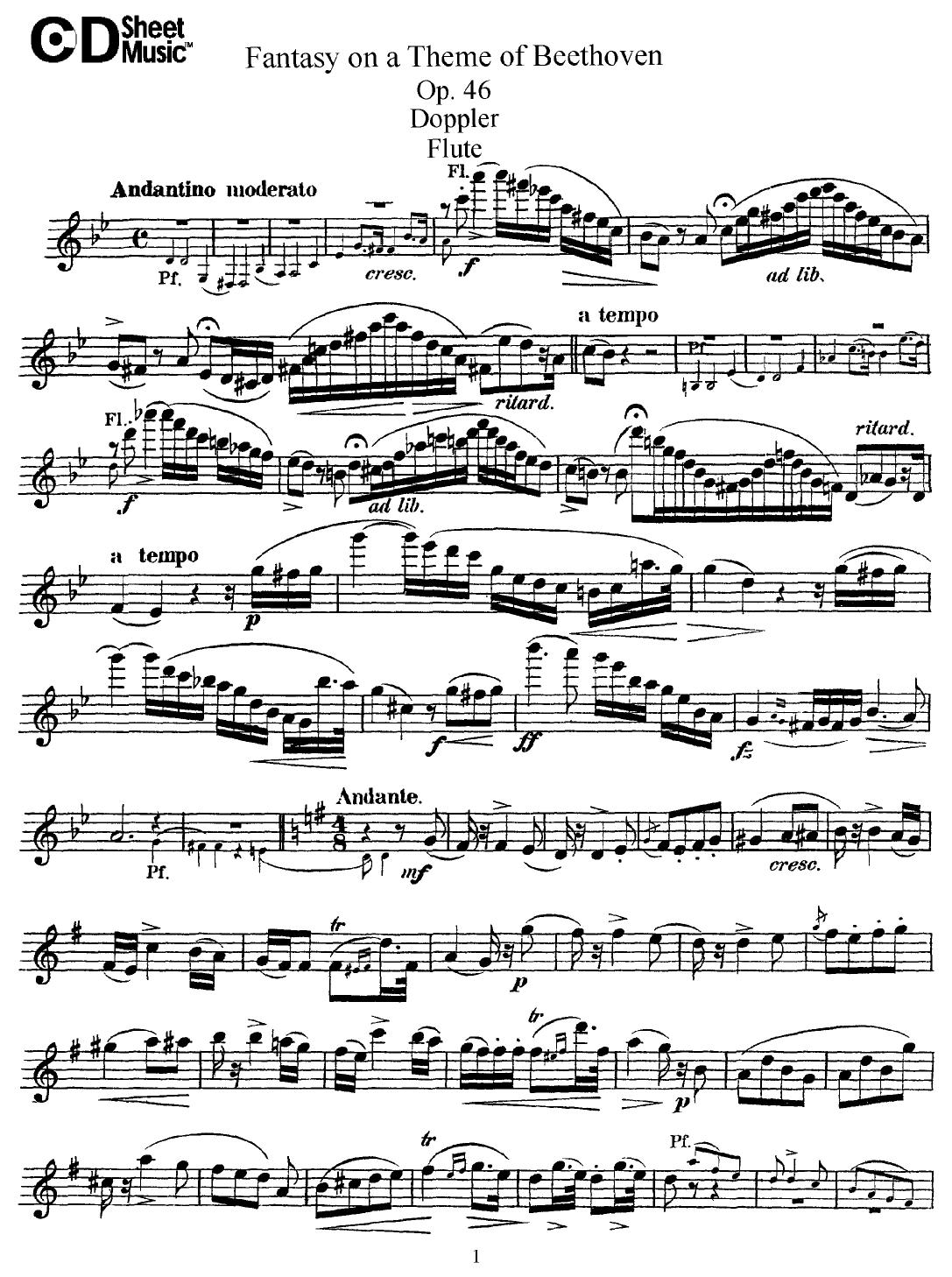 Flute Solos: Doppler, Op. 46 - Part by WBaxley Music Subito Music Corp & Stephens Pub. Co