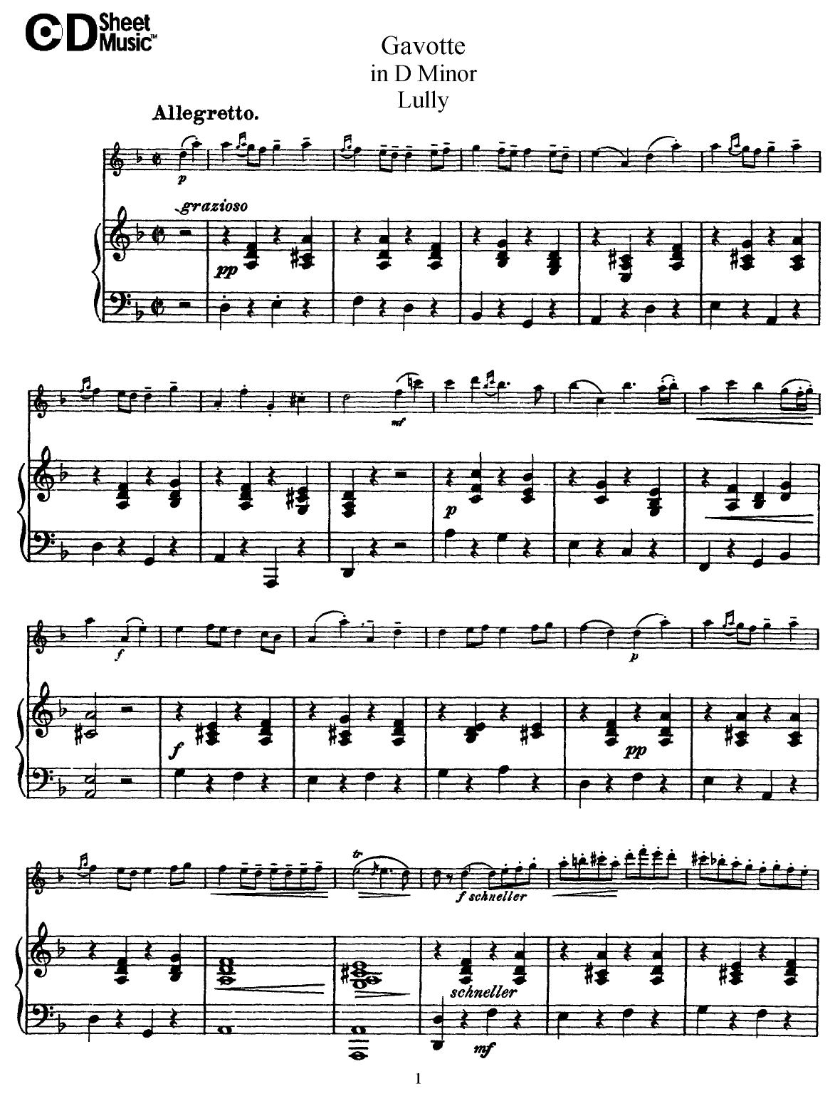 Flute Solos: Lully - Score by WBaxley Music Subito Music Corp & Stephens Pub. Co