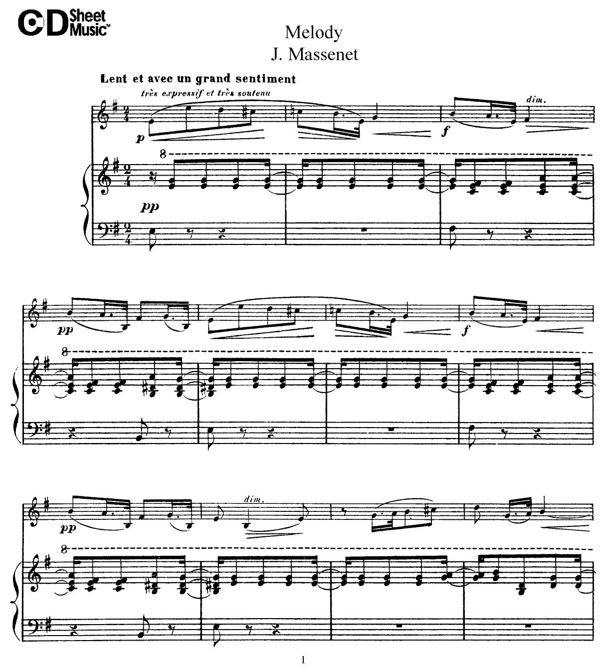 Flute Solos: Massanet, Score by WBaxley Music Subito Music Corp & Stephens Pub. Co