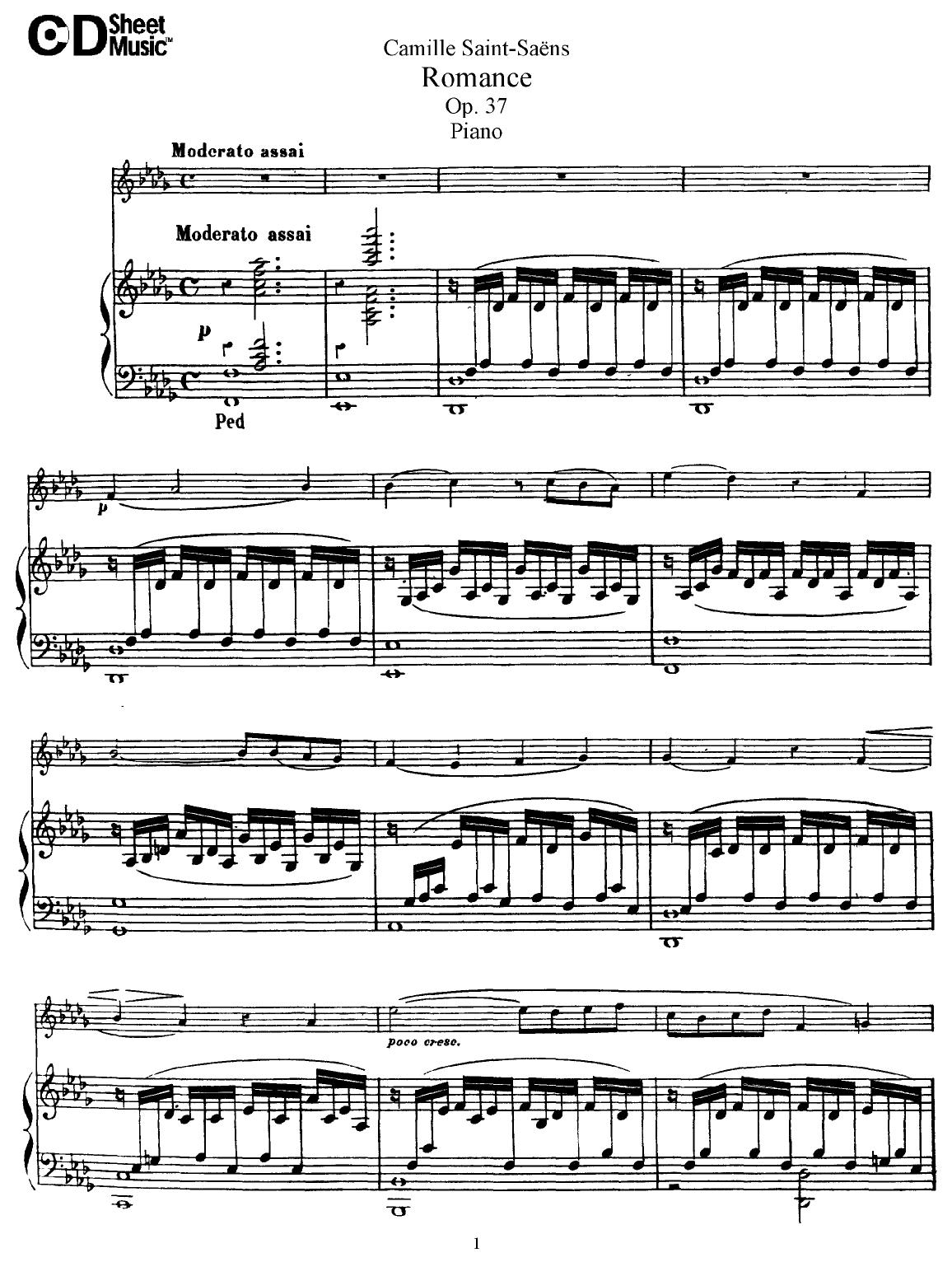 Flute Solos: Saint-Saens, Op. 37 - Score by WBaxley Music Subito Music Corp & Stephens Pub. Co