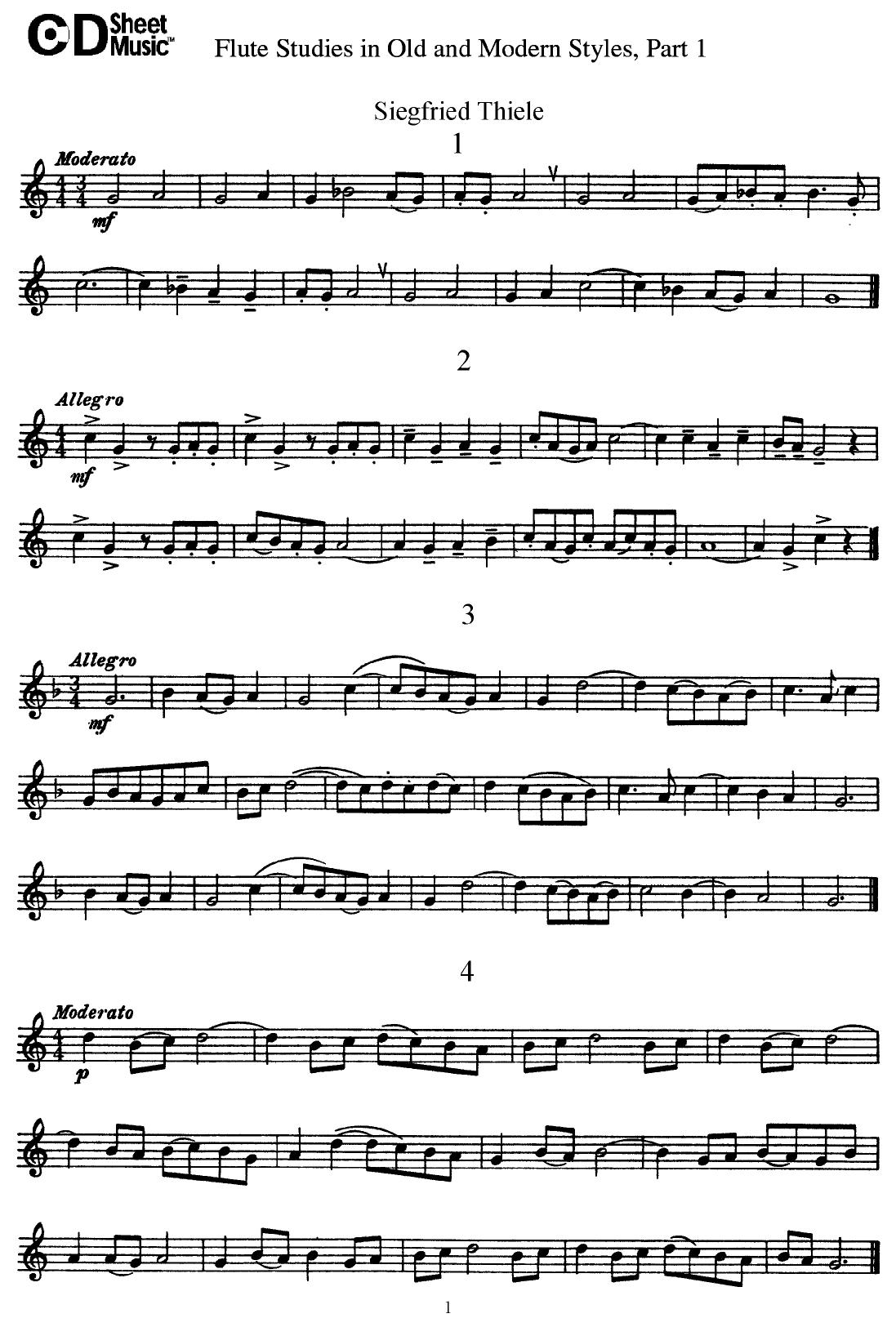 Flute Studies: Various, Part 1 by WBaxley Music Subito Music Corp & Stephens Pub. Co