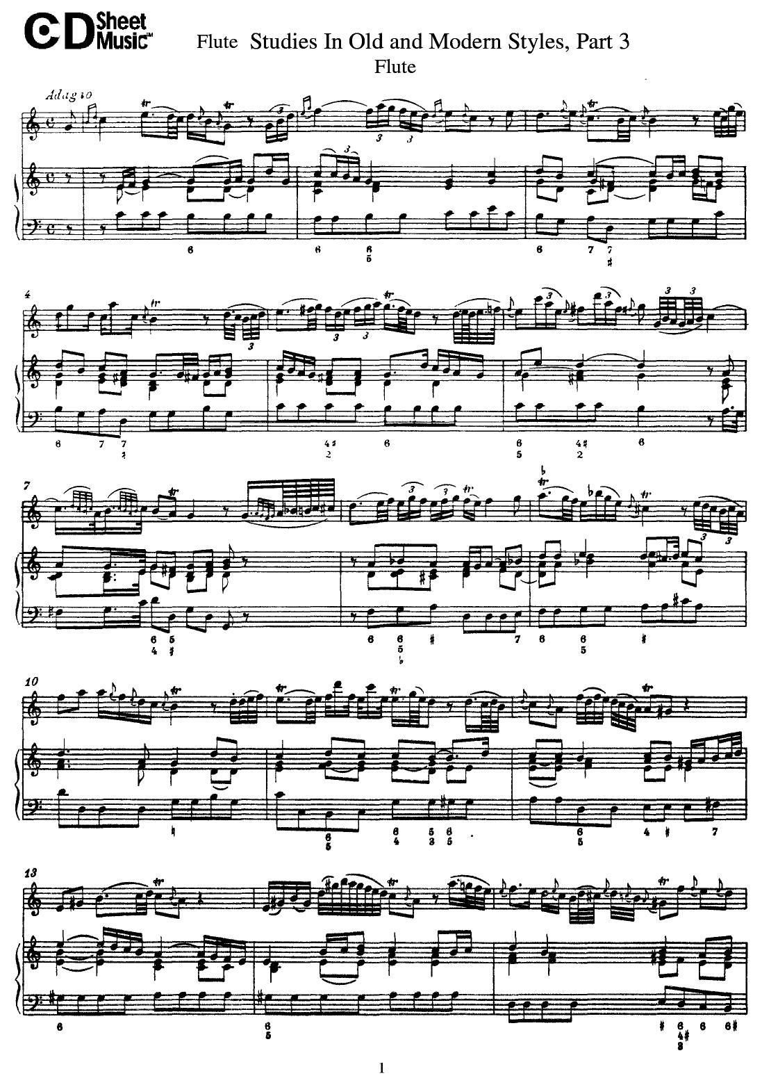 Flute Studies: Various, Part 3 by WBaxley Music Subito Music Corp & Stephens Pub. Co