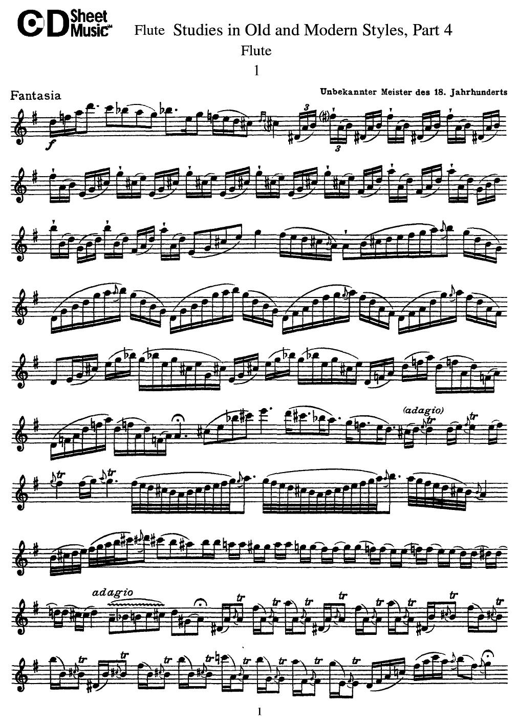 Flute Studies: Various, Part 4 by WBaxley Music Subito Music Corp & Stephens Pub. Co
