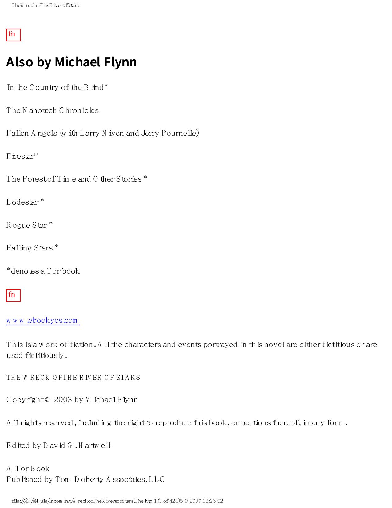 Flynn, Michael - The Wreck of The River of Stars by Flynn Michael