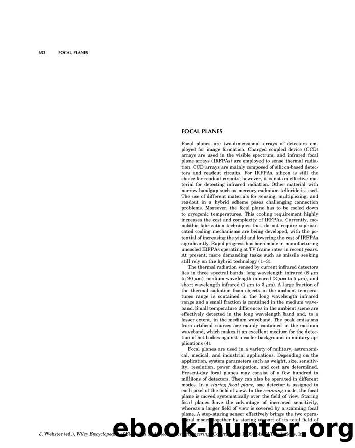 Focal Planes". In: Wiley Encyclopedia of Electrical and Electronics Engineering by Unknown