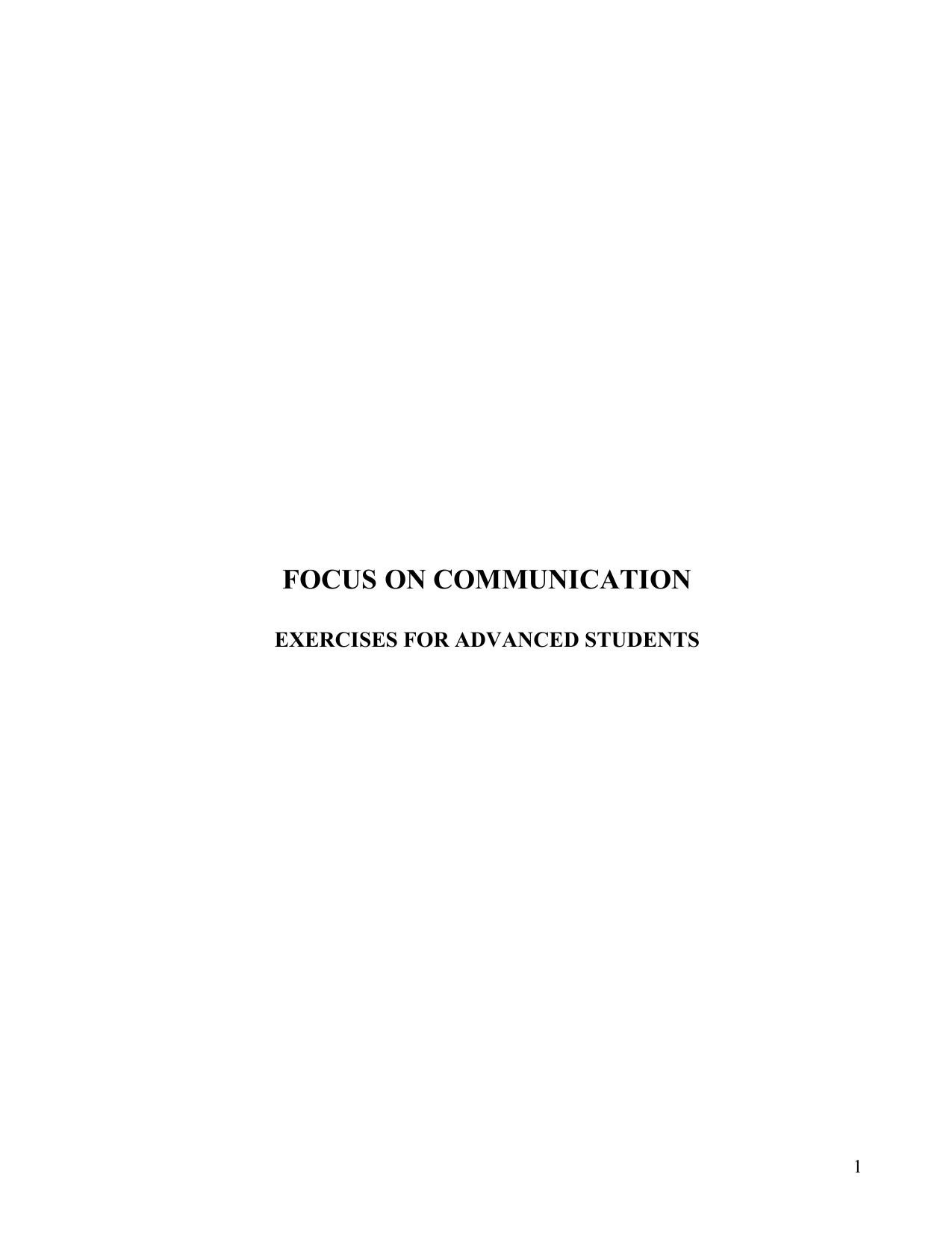 Focus on Communication by Nastasia D.I