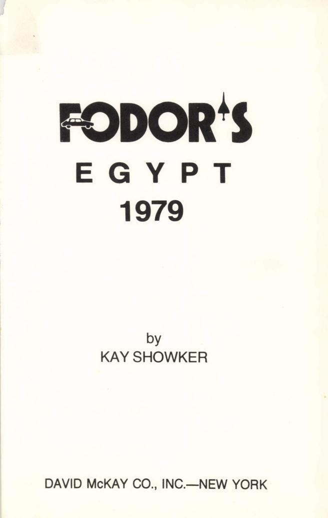 Fodor's Egypt 1979 by Kay Showker
