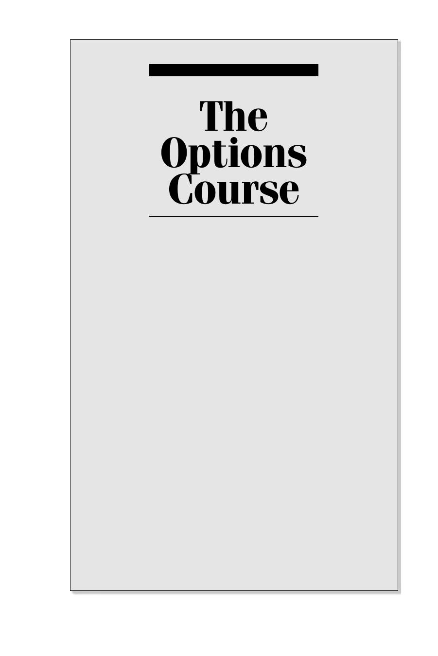 Fontanills - The Options Course by High Profit & Low Stress Trading Methods 2nd Ed