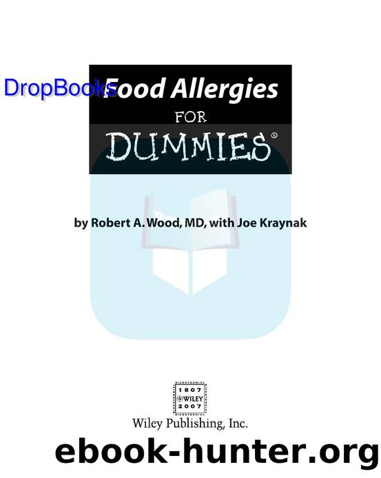 Food Allergies for Dummies ISBN by 0470095849 DropBooks APP