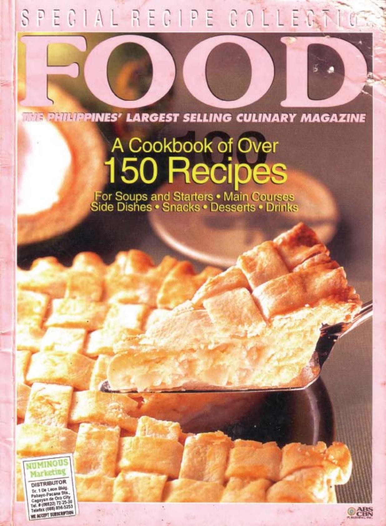 Food Philippine Culinary Magazine Special Recipe Collection by Olizon-Chikiamko