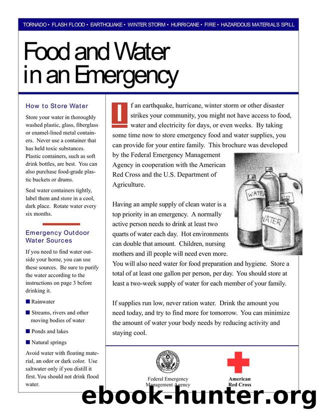 Food and Water in an Emergency by Food & Water In An Emergency