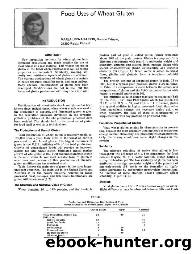 Food uses of wheat gluten by Unknown