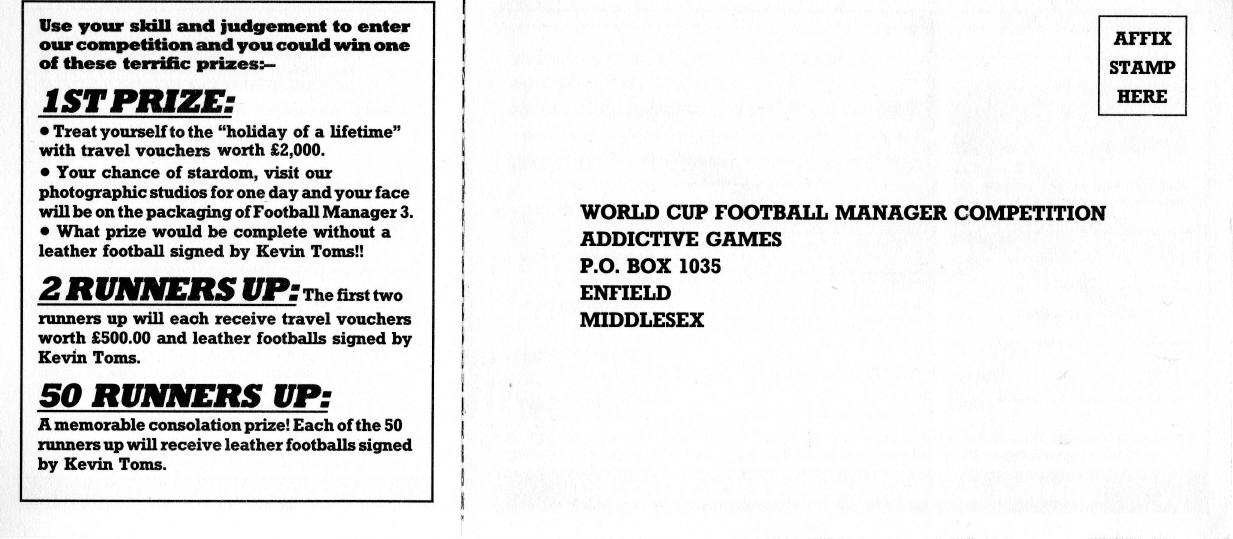 Football Manager by World Cup Edition (1990)(Addictive)