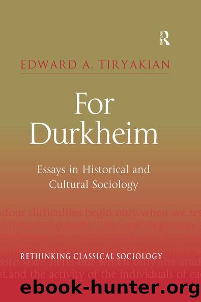 For Durkheim by Edward A. Tiryakian