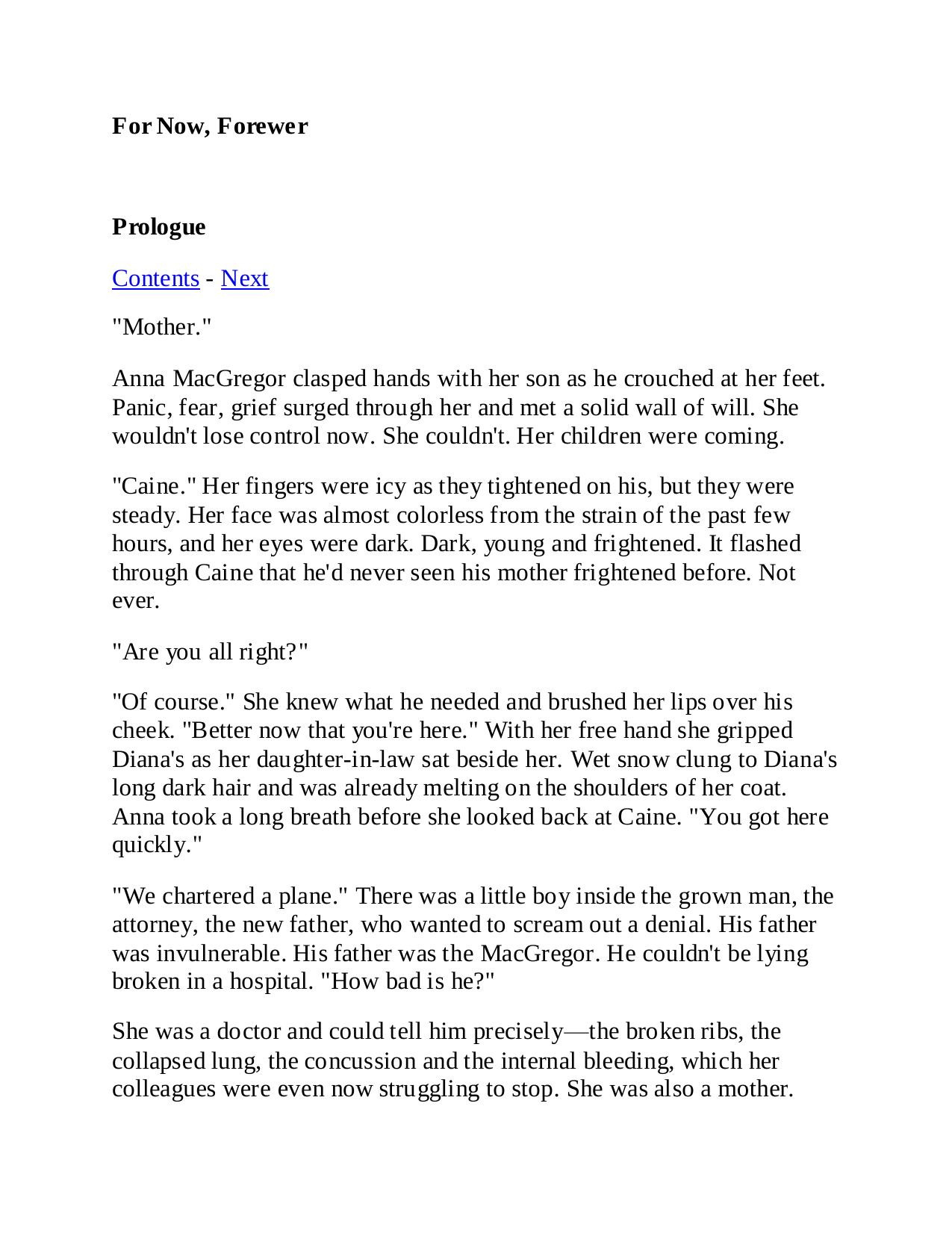 For Now Forever-Daniel-MacGregors 5-Nora Roberts(1987) by ahoffman