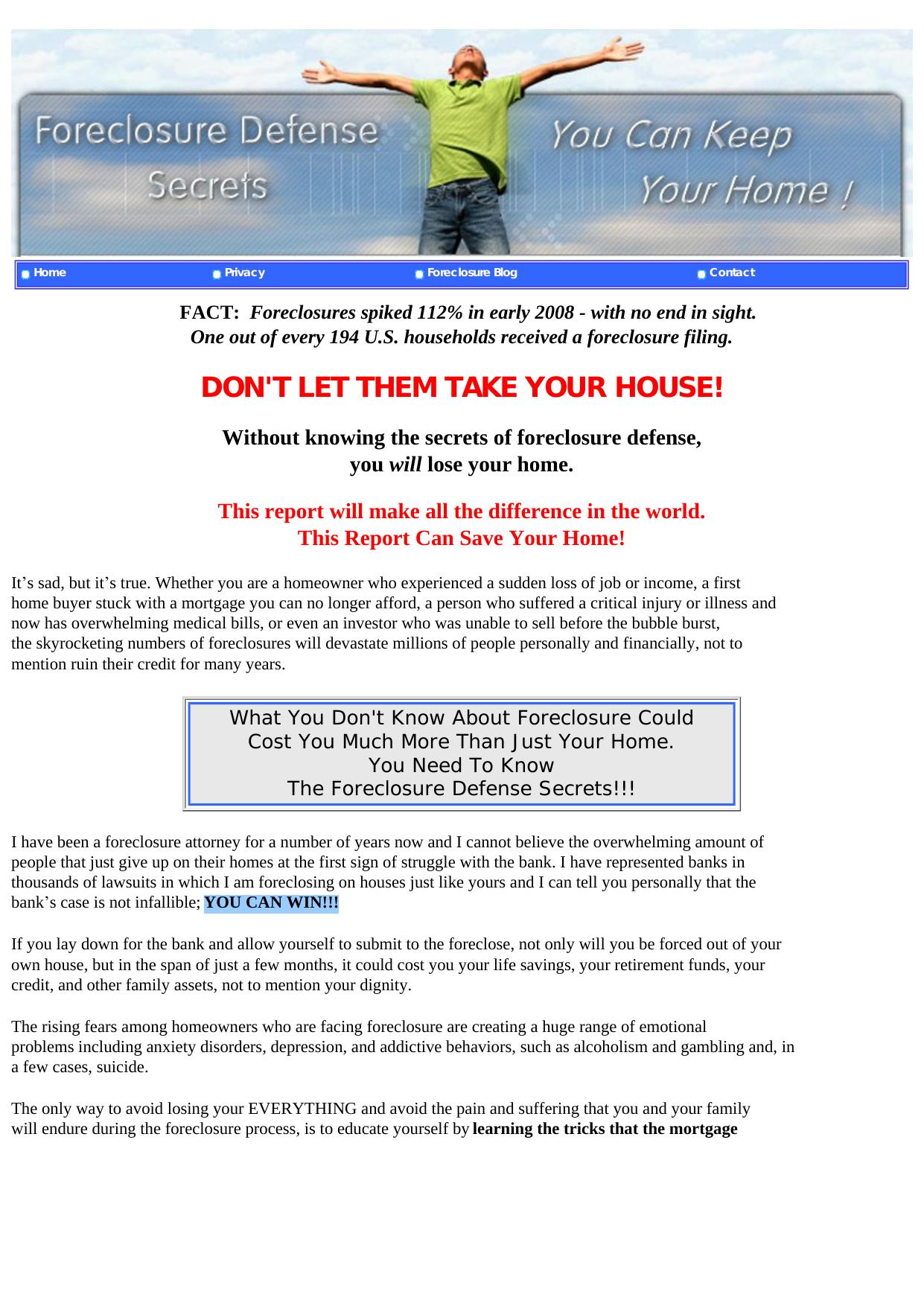 Foreclosure Defense Secrets. by Best of Kuszter's Collection