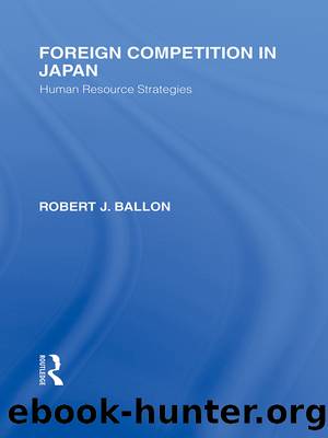 Foreign Competition in Japan by Ballon Robert J.;