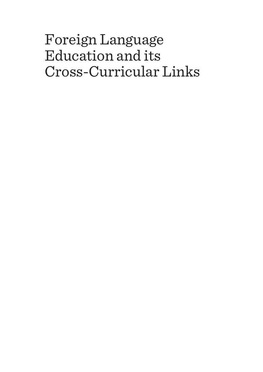 Foreign Language Education and its Cross-Curricular Links by Marek Krawiec