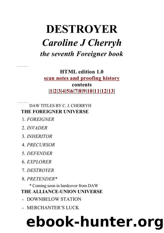 Foreigner #07 - Destroyer by C. J. Cherryh