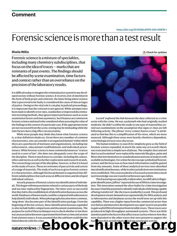 Forensic science is more than a test result by Sheila Willis