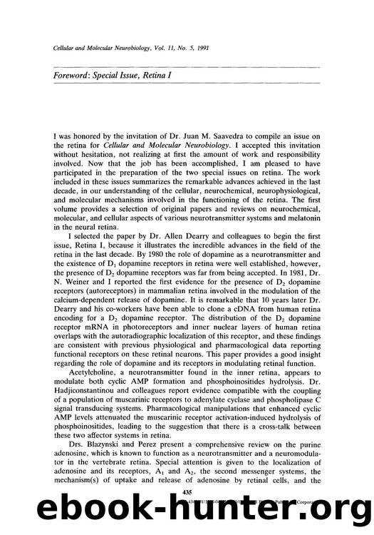 Foreword: Special issue, retina I by Unknown