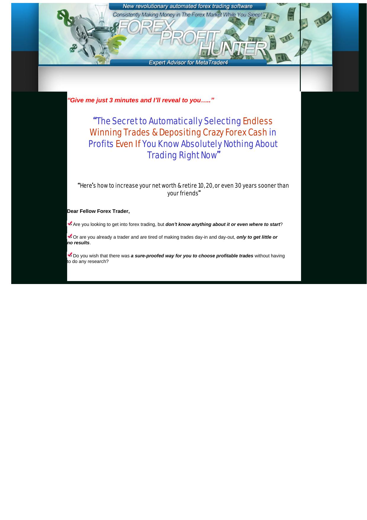 Forex Profit Hunter-Best Forex Robot Expert Advisor. by Best of Kuszter's Collection