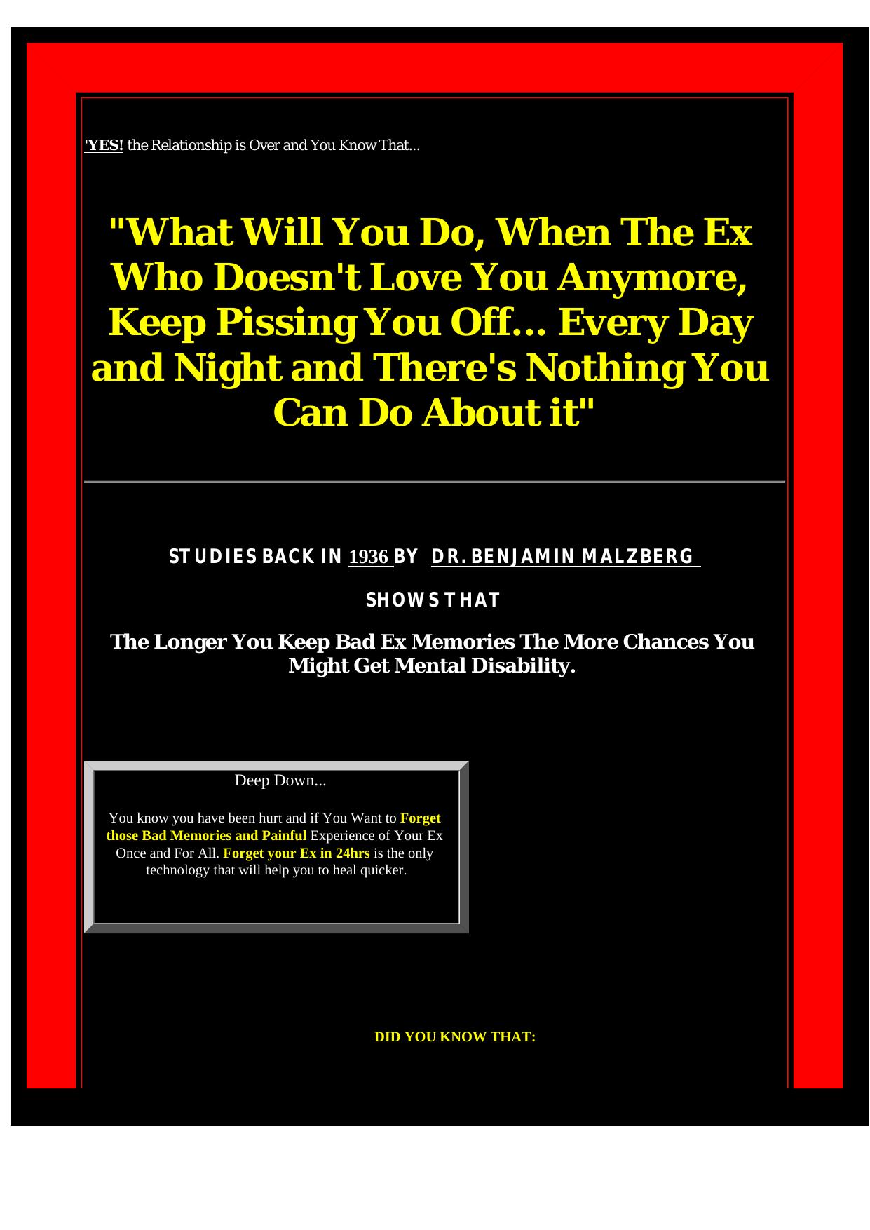 Forget Your Ex In Just 24hrs. by Best of Kuszter's Collection