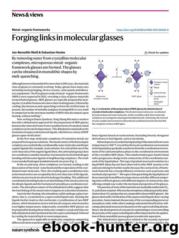 Forging links in molecular glasses by Jan-Benedikt Weiß & Sebastian Henke