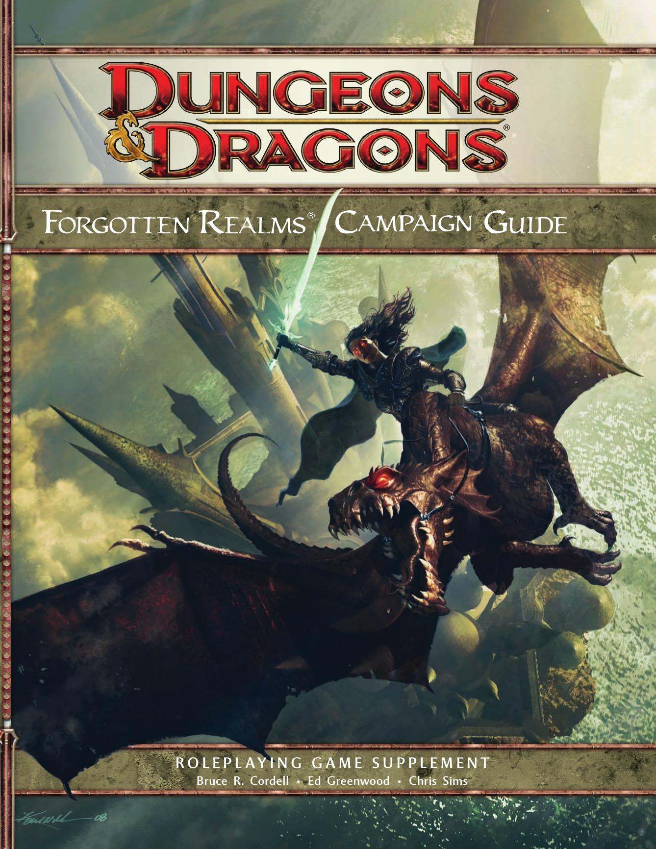 Forgotten Realms Campaign Guide (Dungeons & Dragons) by Bruce R. Cordell Ed Greenwood Chris Sims Philip Athans