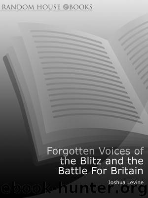 Forgotten Voices of the Blitz and the Battle For Britain by Joshua Levine