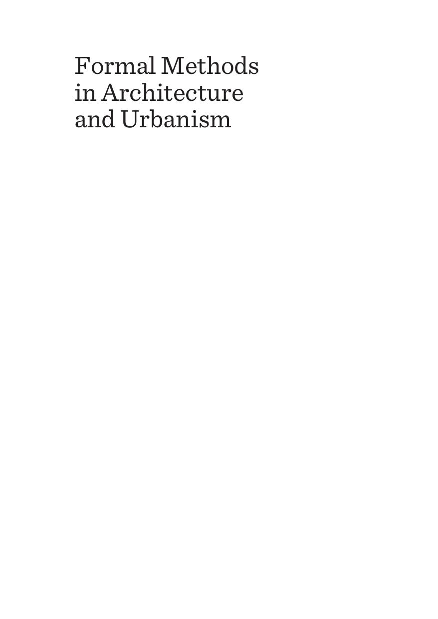 Formal Methods in Architecture and Urbanism by David Leite Viana; Franklim Morais; Jorge Vieira Vaz