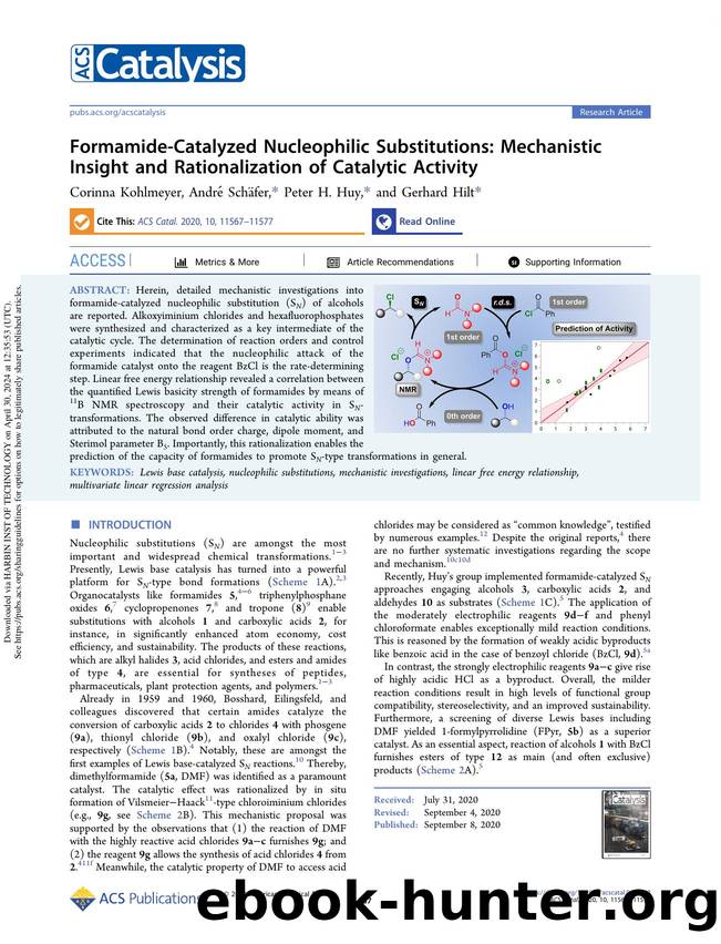 Formamide-Catalyzed Nucleophilic Substitutions: Mechanistic Insight and Rationalization of Catalytic Activity by Corinna Kohlmeyer André Schäfer Peter H. Huy & Gerhard Hilt