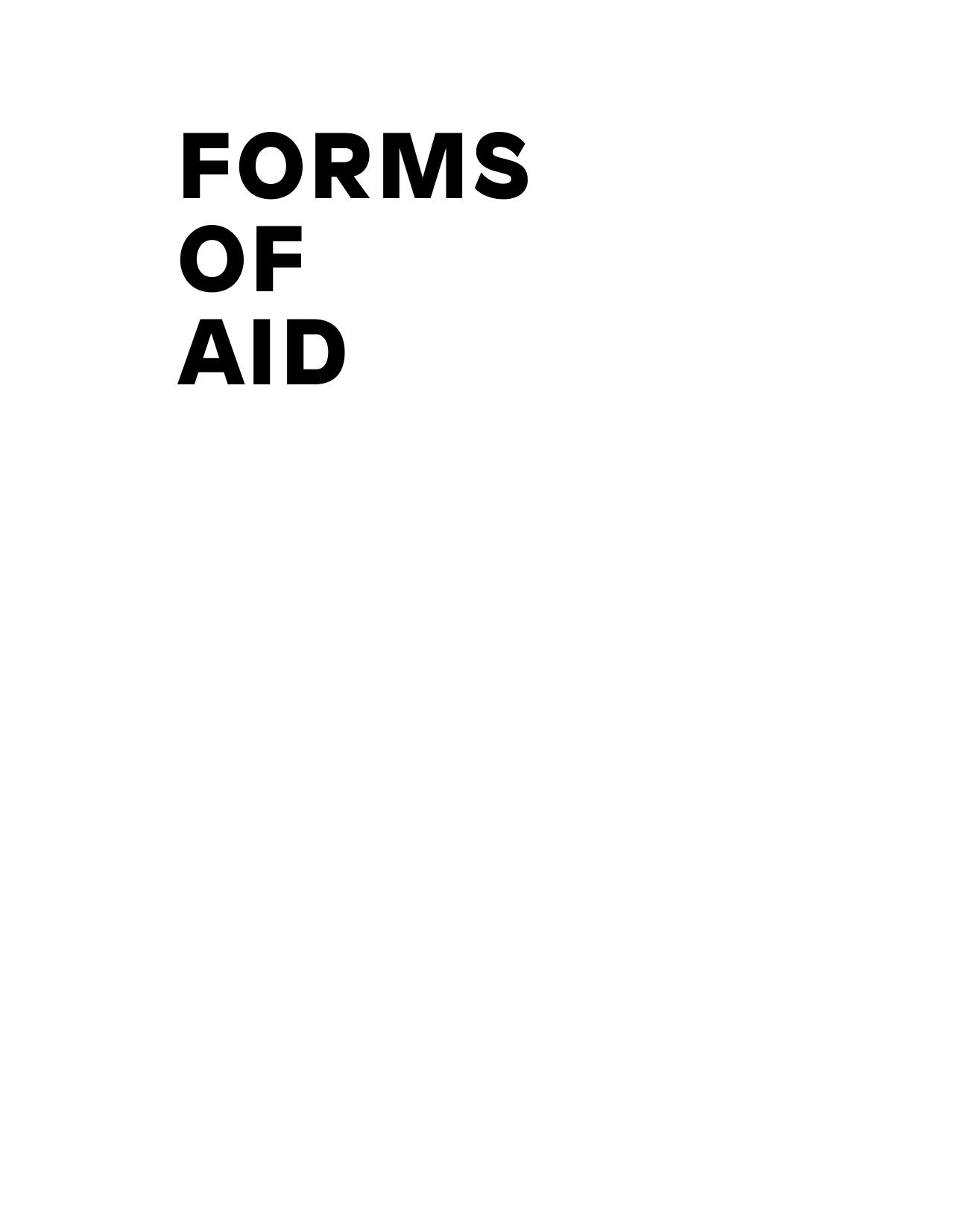 Forms of Aid: Architectures of Humanitarian Space by Benedict Clouette Marlisa Wise
