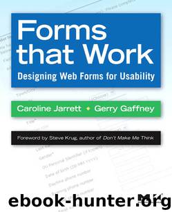 Forms that Work by Caroline Jarrett & Gerry Gaffney