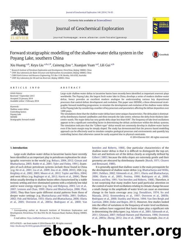 Forward stratigraphic modelling of the shallow-water delta system in the Poyang Lake, southern China by Xiu Huang & Keyu Liu & Caineng Zou & Xuanjun Yuan & Lili Gui