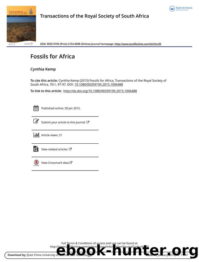 Fossils for Africa by Cynthia Kemp