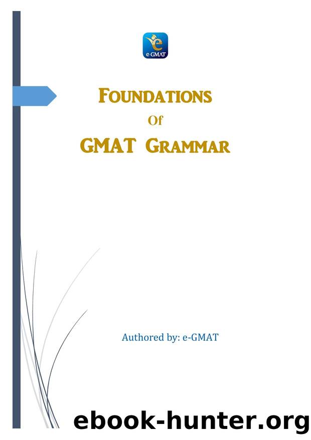 Foundation of GMAT Grammer by A