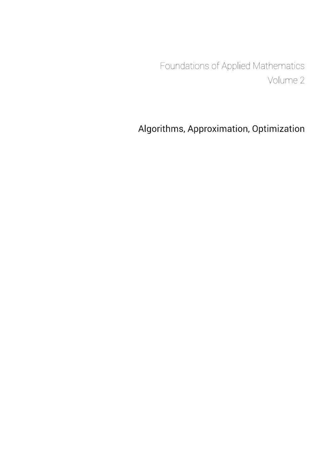 Foundations of Applied Mathematics, Volume 2 by Jeffrey Humpherys Tyler J. Jarvis