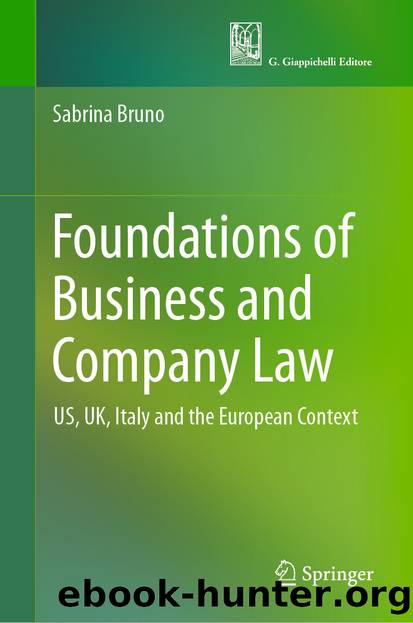 Foundations of Business and Company Law: US, UK, Italy and the European Context by Sabrina Bruno
