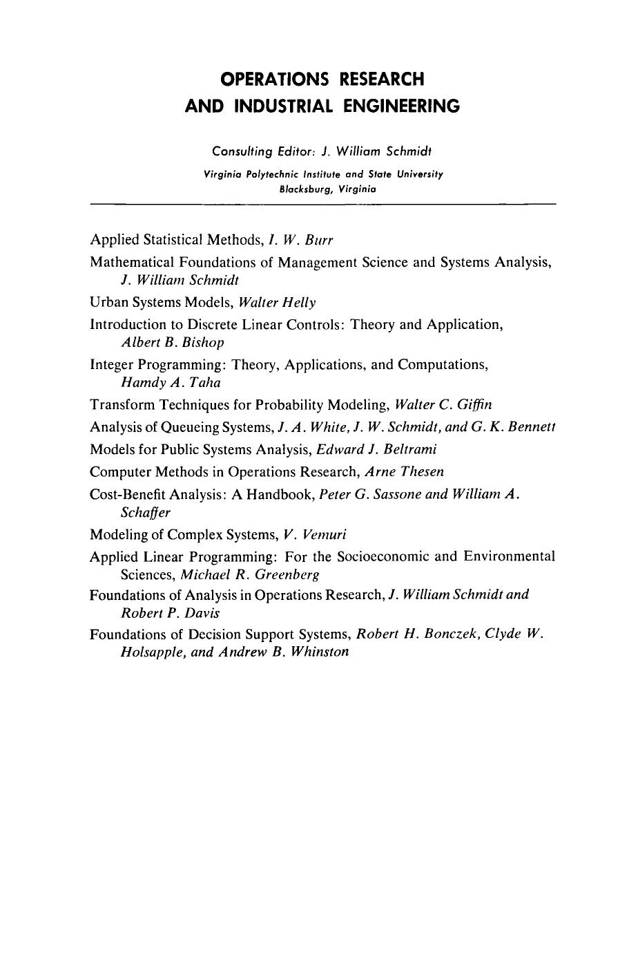 Foundations of Decision Support Systems by Robert H. Bonczek Clyde W. Holsapple Andrew B. Whinston and J. William Schmidt (Auth.)