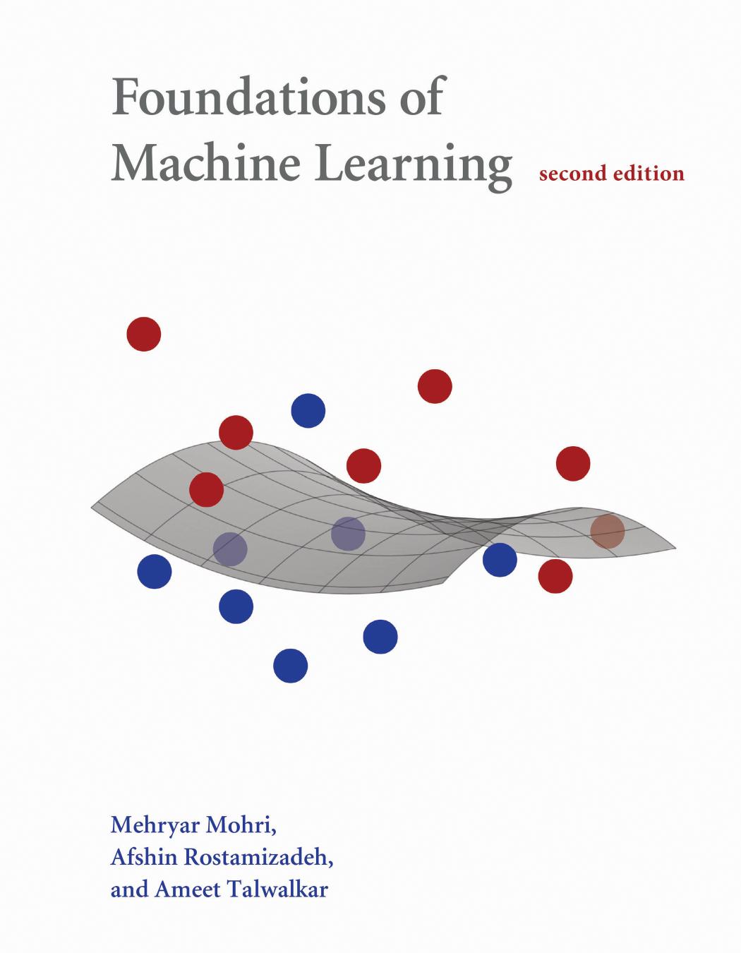 Foundations of Machine Learning by Mohri Mehryar Afshin Rostamizadeh and Ameet Talwalkar