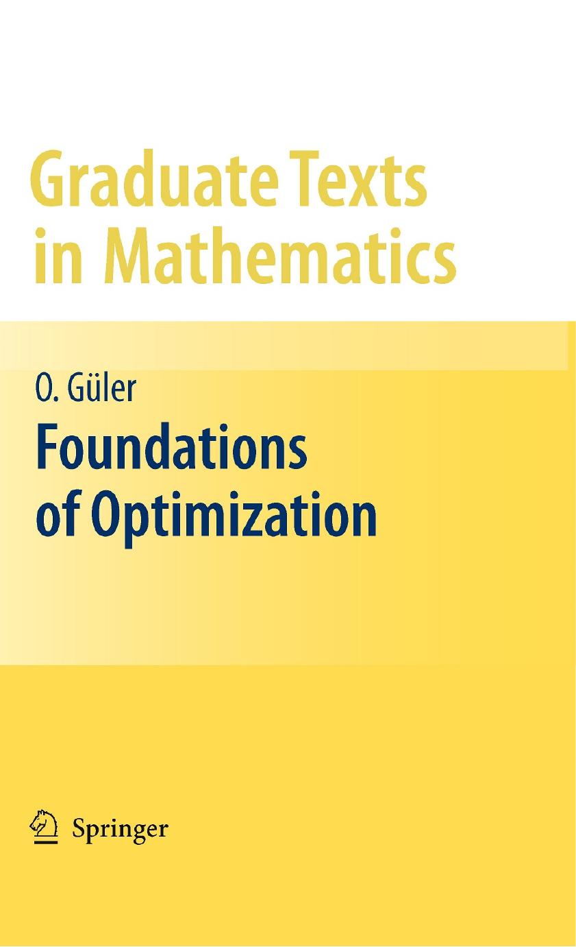 Foundations of Optimization by Osman Güler